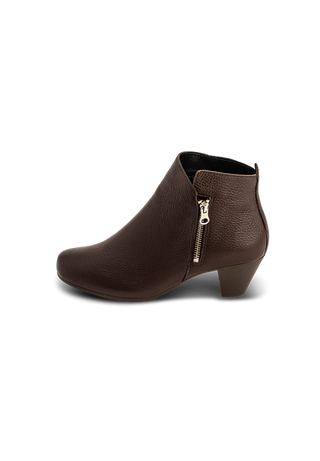 zarte Stiefelette Hirschleder braun