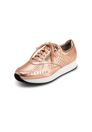 moderner Sneaker Hirschleder rosegold