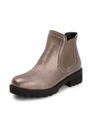 vielseitige Stiefelette Hirschleder bronze