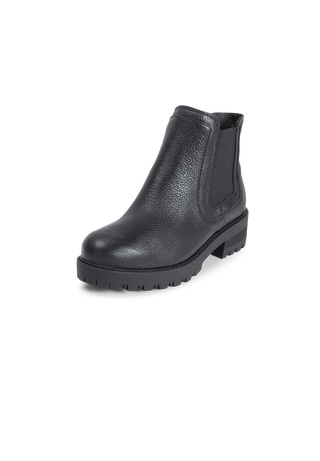 vielseitige Stiefelette Hirschleder schwarz