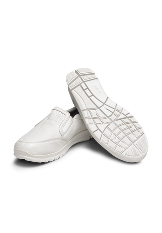 sportlicher Slipper Hirschleder offwhite