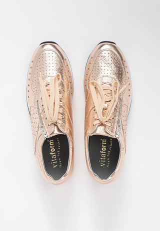 moderner Sneaker Hirschleder rosegold