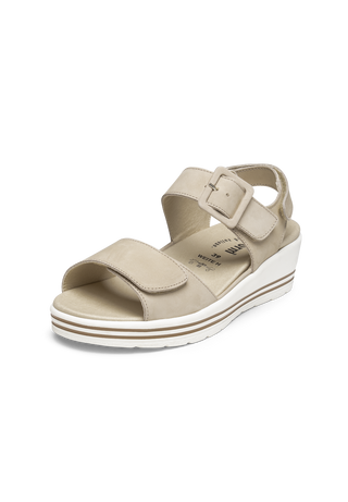 luftige Sandale Softnubuk beige