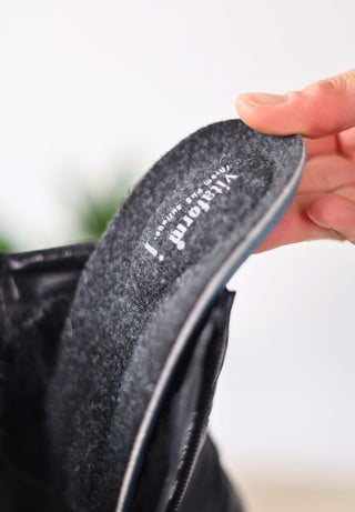 hochklassige Stiefelette Softnappaleder schwarz