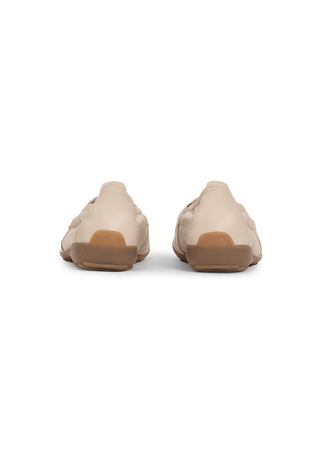 anschmiegsamer Mokassin Hirschleder beige