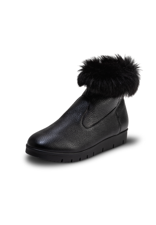 trendy Stiefelette Hirschleder schwarz