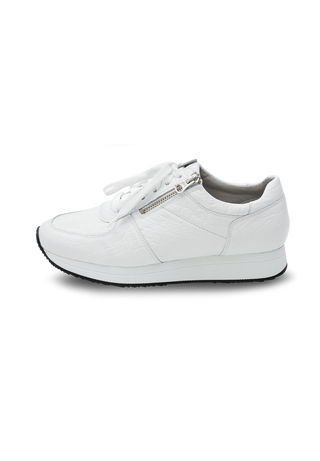 kroko Sneaker Hirschleder weiß