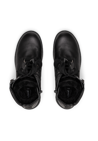 hochklassige Stiefelette Softnappaleder schwarz