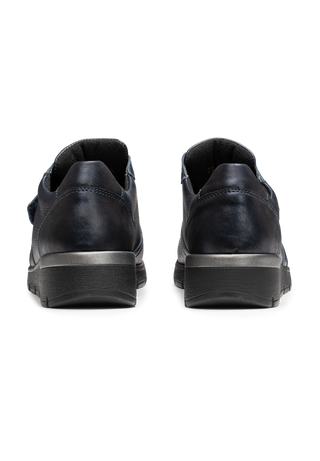 sensationeller Sneaker Leder/Stretch marine