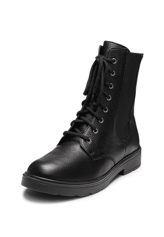 sehenswerte Stiefelette Hirschleder schwarz