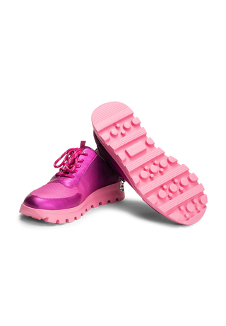 bunter Sneaker Echt Leder & Textil  pink