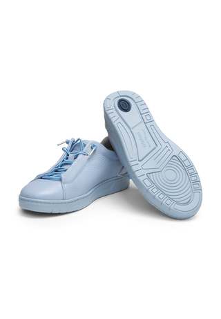 sehenswerter Sneaker Hirschleder hellblau