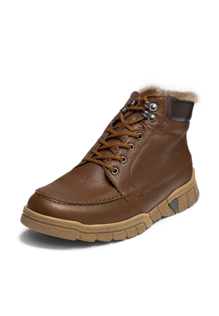 ungewöhnliche Stiefelette Nappaleder braun