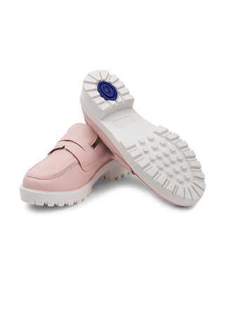 markanter Mokassin Hirschleder rosa