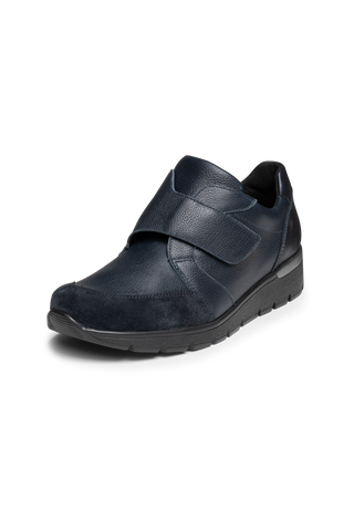 sensationeller Sneaker Leder/Stretch marine