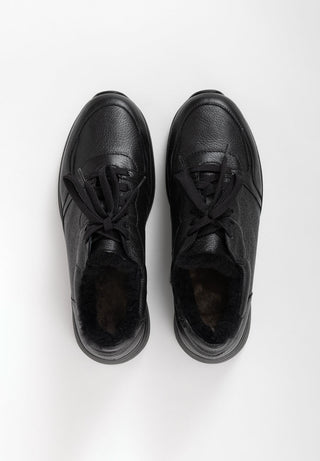 warmer Wintersneaker Hirschleder schwarz