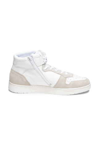 sportlicher Hightop-Sneaker Nappaleder weiß