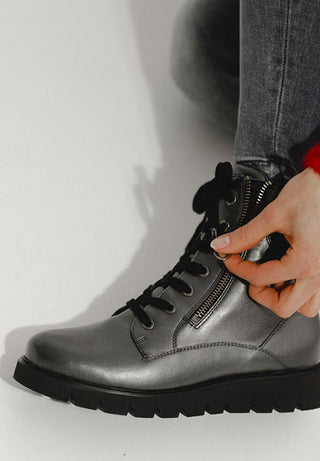 trendige Boots Nappaleder anthrazit