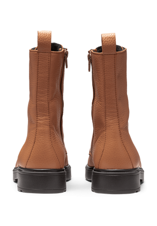ansehnliche Stiefelette Hirschleder camel