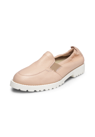 bequemer Mokassin Hirschleder rosa