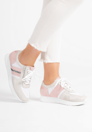 schöner Sneaker Veloursleder rosa