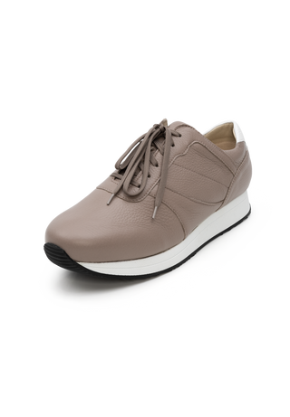 weicher Sneaker Hirschleder taupe