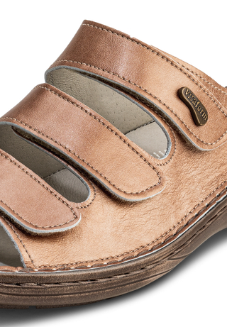 klassische Pantolette Softnappa bronze/metallic