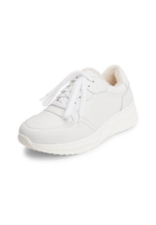 warmer Wintersneaker Hirschleder weiß