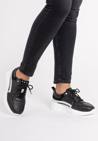sportlicher Sneaker Hirschleder schwarz