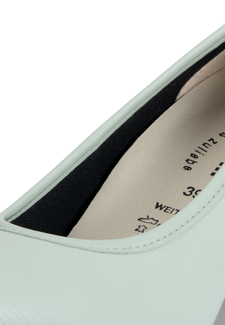 femininer Pumps Hirschleder salbei