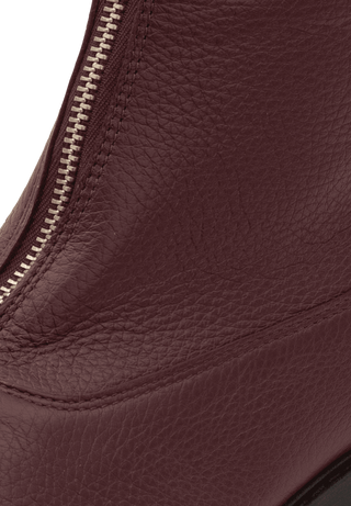 perfekte Stiefelette Hirschleder aubergine