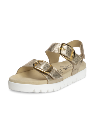 bequeme Sandale Hirschleder gold
