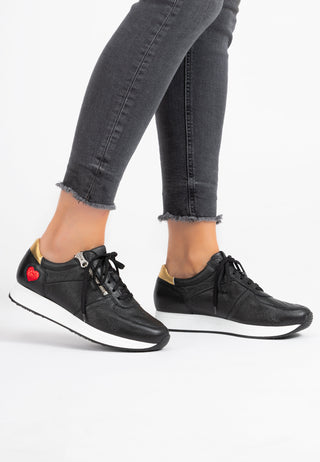 exklusiver Sneaker Hirschleder schwarz