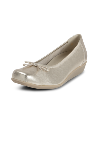 limitierter Ballerina Hirschleder gold