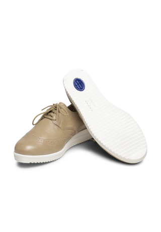 budapester Halbschuh Leder/Stretch helltaupe
