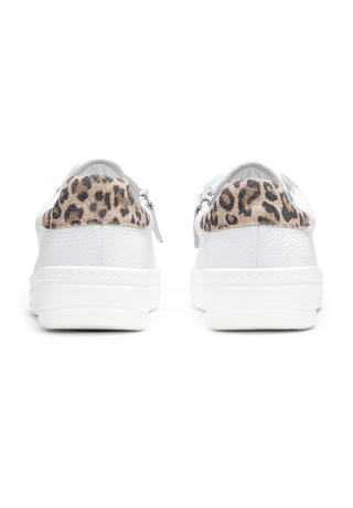 stilvoller Sneaker Hirschleder weiß