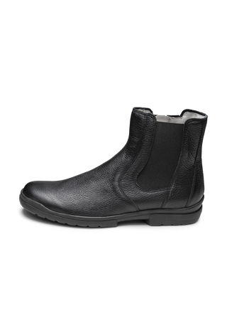 flexible Stiefelette Hirschleder schwarz