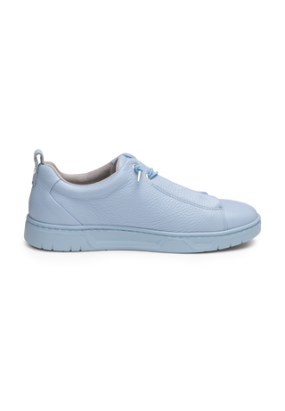 sehenswerter Sneaker Hirschleder hellblau