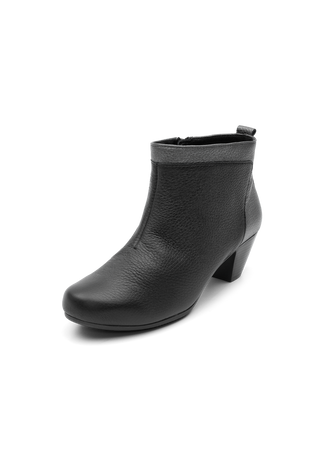 feine Stiefelette Hirschleder schwarz