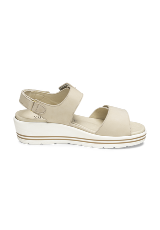 luftige Sandale Softnubuk beige