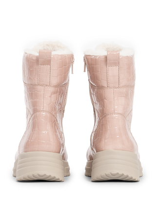 Kroko Stiefelette vitaform Stretch rosa