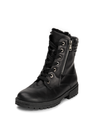 hochklassige Stiefelette Softnappaleder schwarz