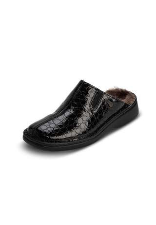 warmer Clog Softlack schwarz