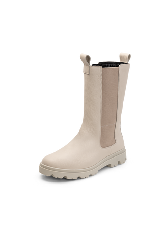 legerer Stiefel Hirschleder beige