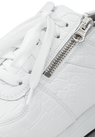 kroko Sneaker Hirschleder weiß