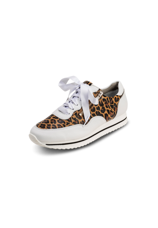 leoprint Sneaker Hirschleder leopard/weiß