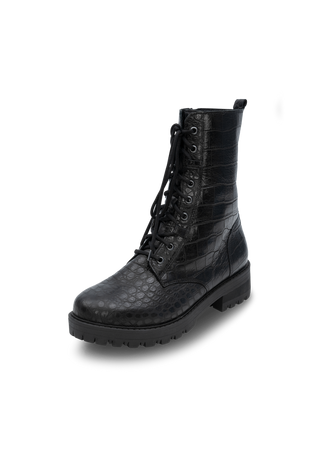 stilsichere Stiefelette Hirschleder schwarz