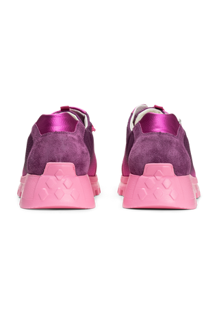 bunter Sneaker Echt Leder & Textil  pink