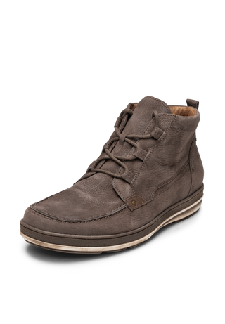 trendige Stiefelette Veloursleder braun