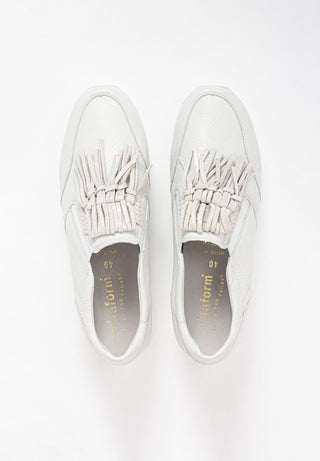 hübscher Slipper Hirschleder offwhite